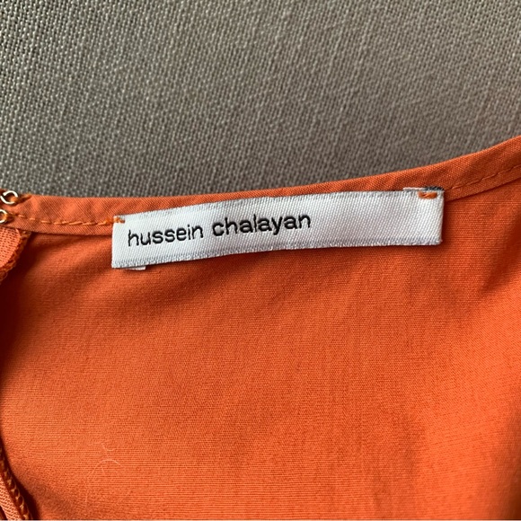 Vintage y2k Hussein Chalayan Orange Minimalist Avant Garde Cotton Dress M/L - Picture 8 of 9